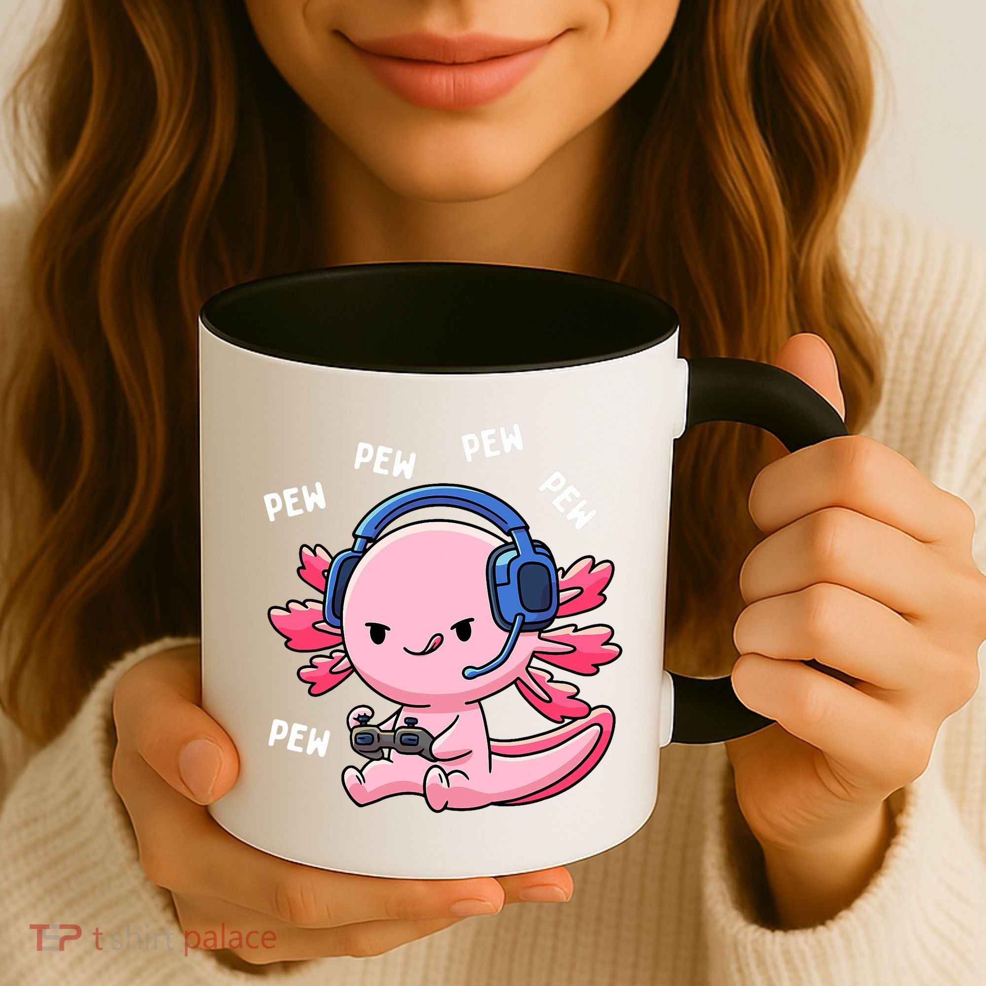 Axolotl Gaming Anime Video Game Pew Gamer Coffee Mug