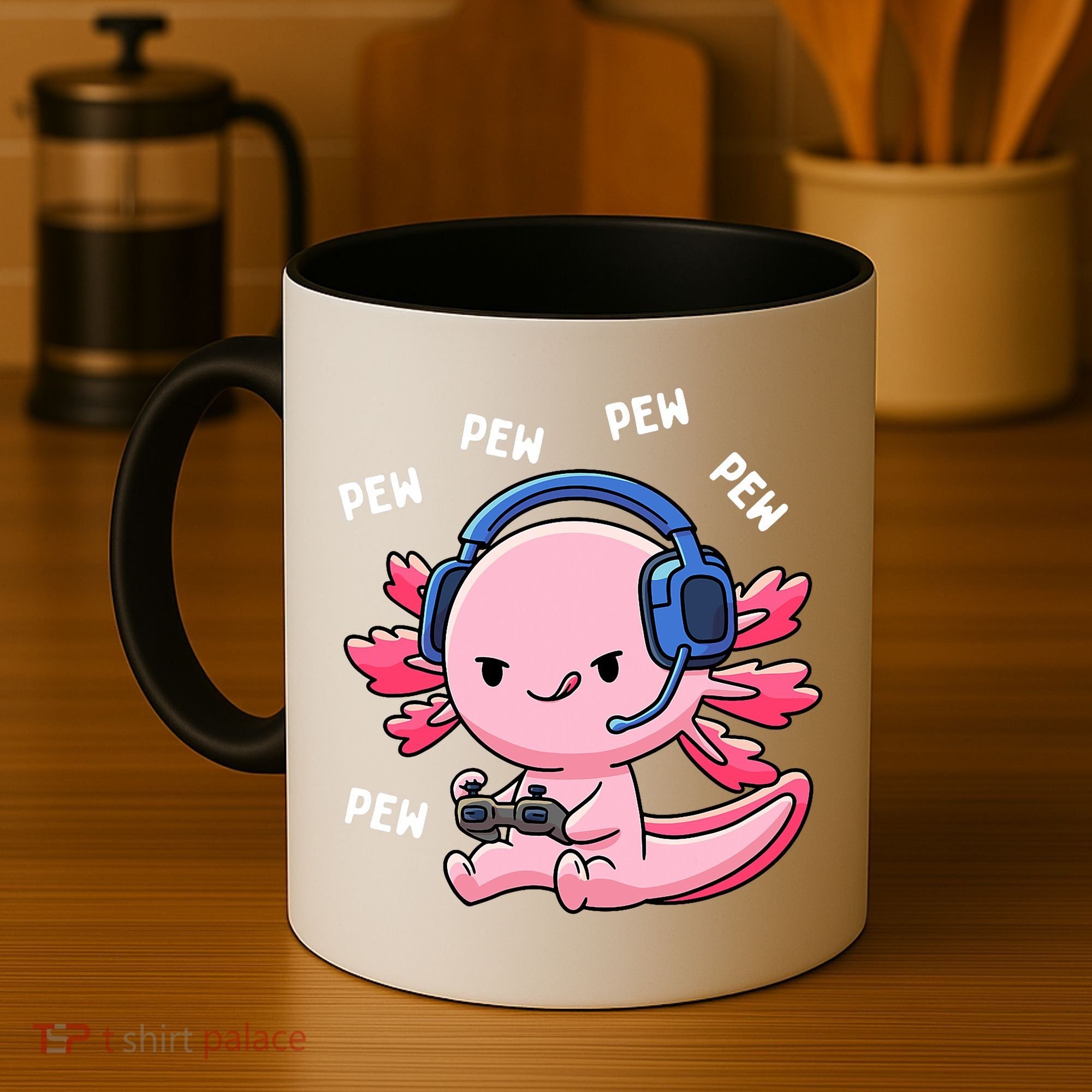 Axolotl Gaming Anime Video Game Pew Gamer Coffee Mug
