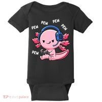 Axolotl Gaming Anime Video Game Pew Gamer Baby Bodysuit thumb 0