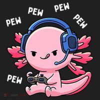 Axolotl Gaming Anime Video Game Pew Gamer Hat thumb 2
