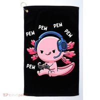 Axolotl Gaming Anime Video Game Pew Gamer Golf Towel thumb 0