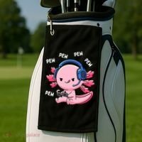 Axolotl Gaming Anime Video Game Pew Gamer Golf Towel thumb 2