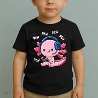 Axolotl Gaming Anime Video Game Pew Gamer Toddler T-Shirt thumb 2