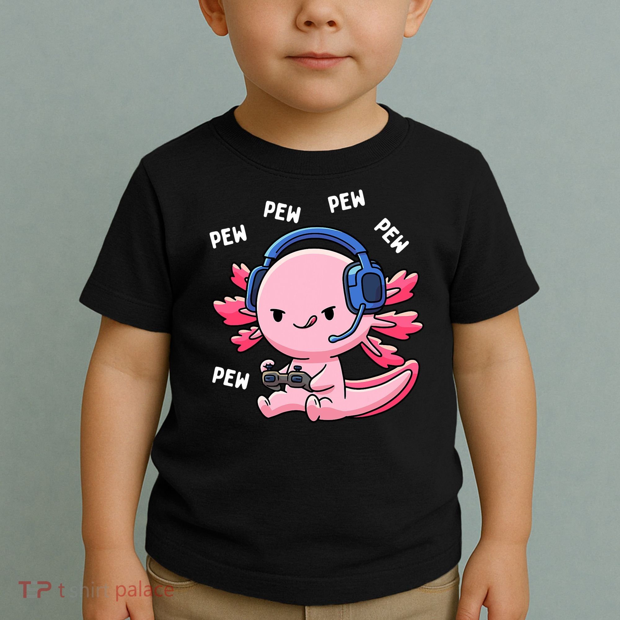 Axolotl Gaming Anime Video Game Pew Gamer Toddler T-Shirt