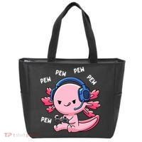 Axolotl Gaming Anime Video Game Pew Gamer Tote Bag thumb 0