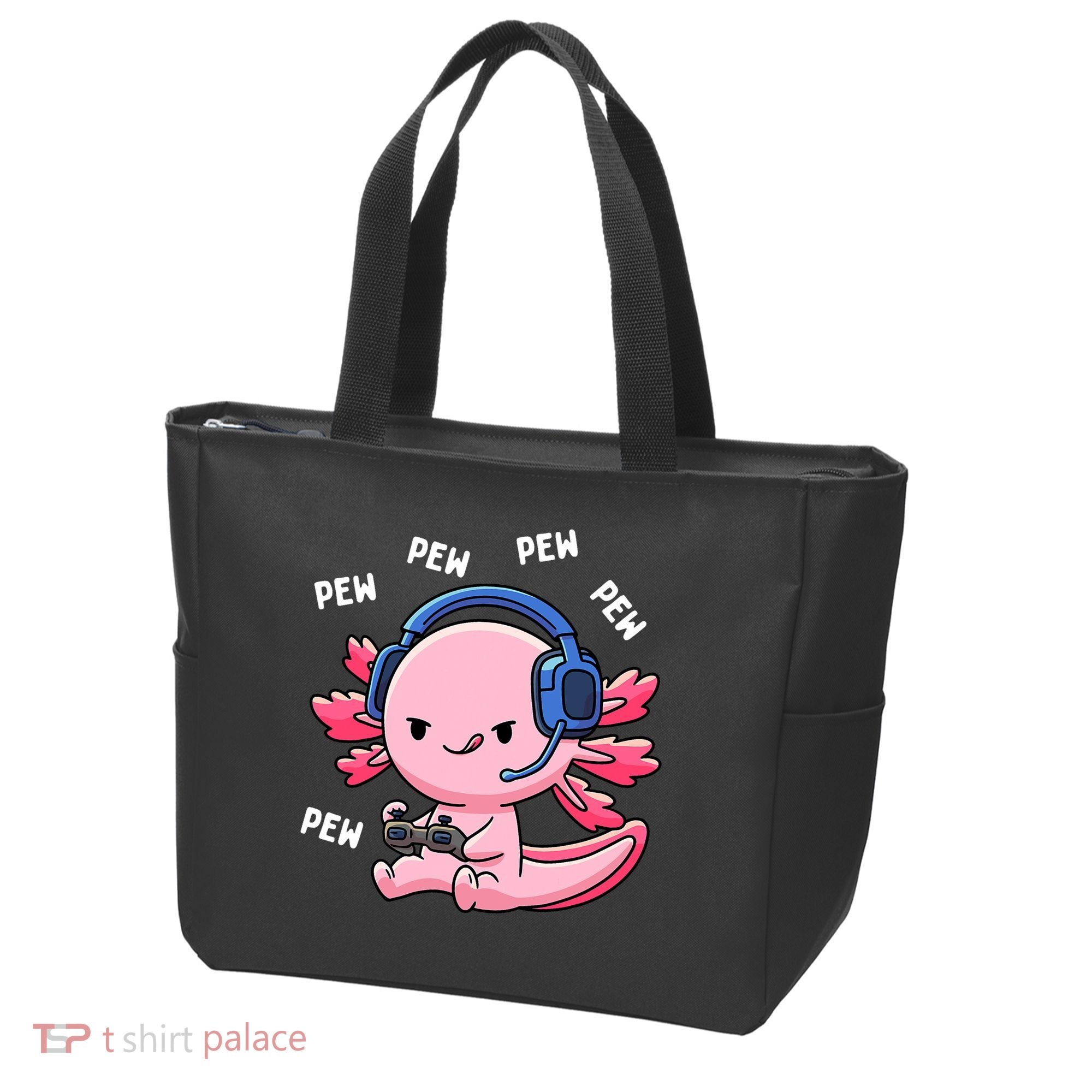 Axolotl Gaming Anime Video Game Pew Gamer Tote Bag
