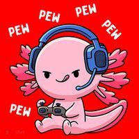 Axolotl Gaming Anime Video Game Pew Gamer Santa Hat thumb 1