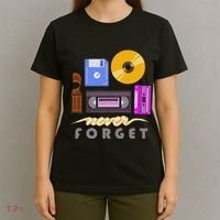 A Good Apparel Co. Never Forget Retro Vintage Cassette Tape Floppy Disk Vhs Cd T-Shirt thumb 4