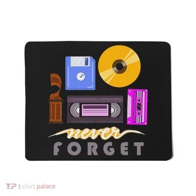 A Good Apparel Co. Never Forget Retro Vintage Cassette Tape Floppy Disk Vhs Cd Mousepad