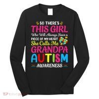 Autism Grandpa Autism Awareness Grandad Autism Motivation Long Sleeve Shirt thumb 0