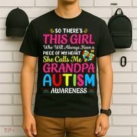 Autism Grandpa Autism Awareness Grandad Autism Motivation T-Shirt thumb 6