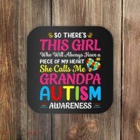 Autism Grandpa Autism Awareness Grandad Autism Motivation Coaster thumb 0