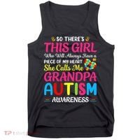 Autism Grandpa Autism Awareness Grandad Autism Motivation Tank Top thumb 0