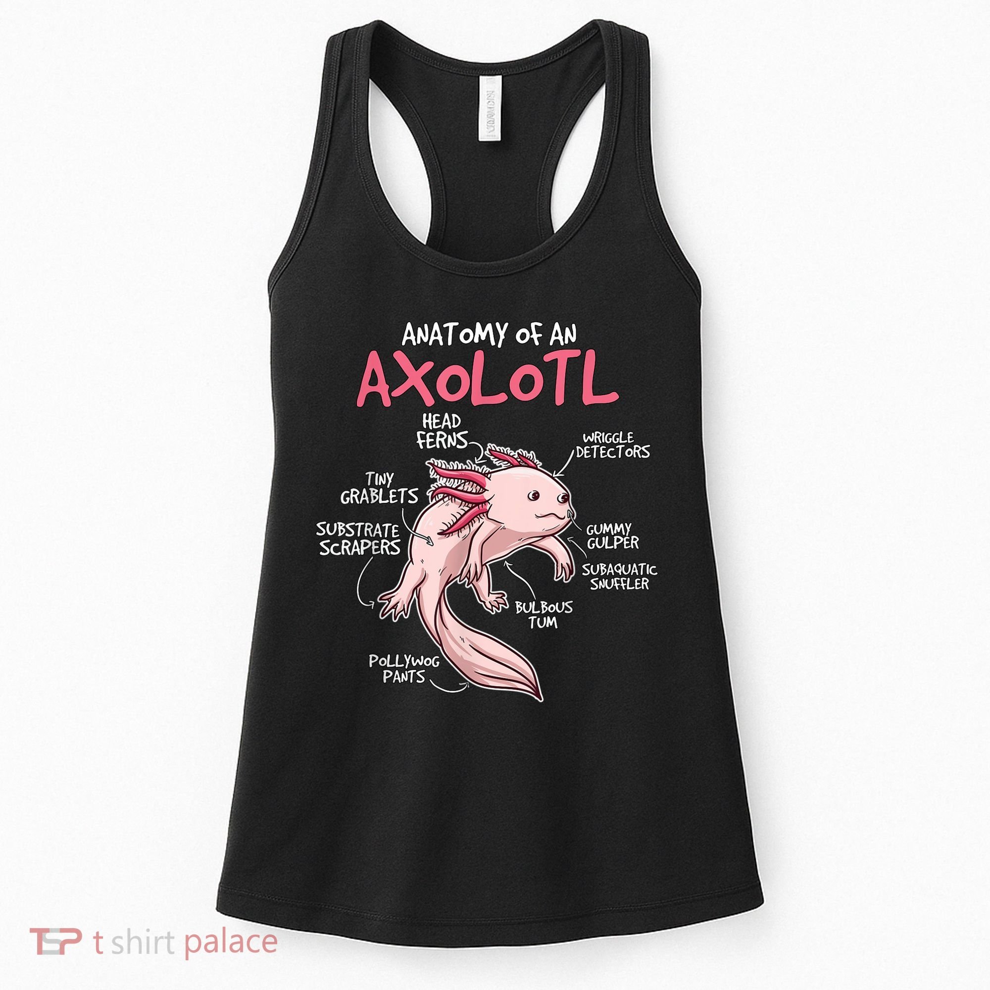 Axolotl Gift Axolotl Stuff Anatomy Of An Axolotl Women's Tank Top