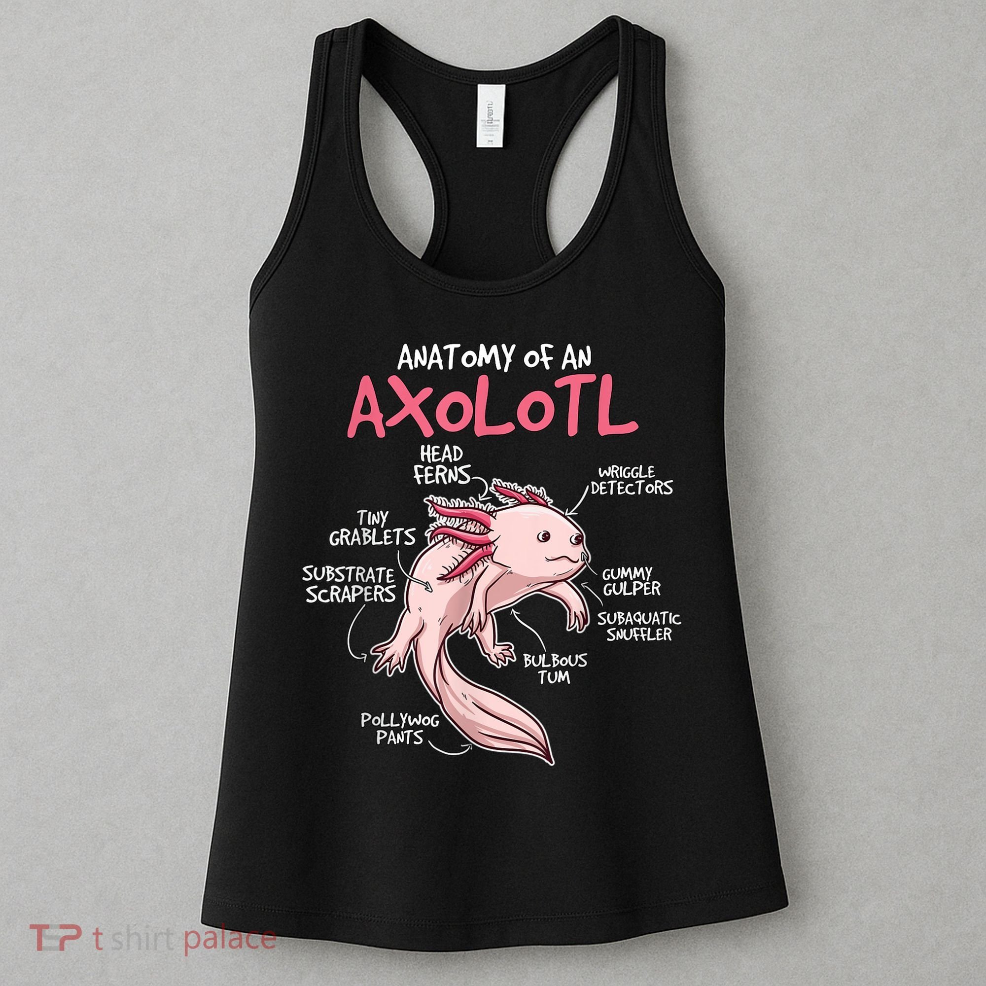 Axolotl Gift Axolotl Stuff Anatomy Of An Axolotl Women's Tank Top