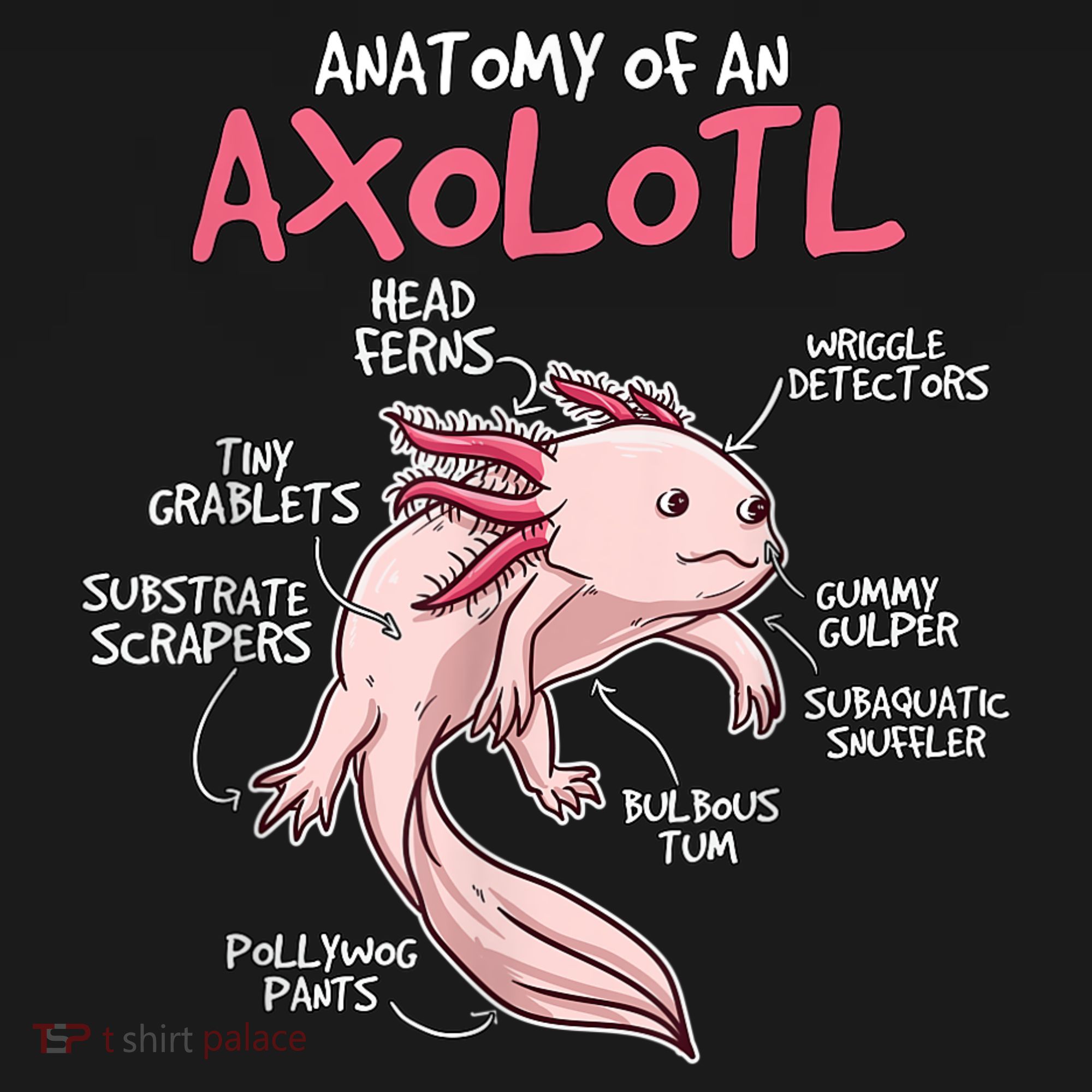 Axolotl Gift Axolotl Stuff Anatomy Of An Axolotl Baby Bodysuit