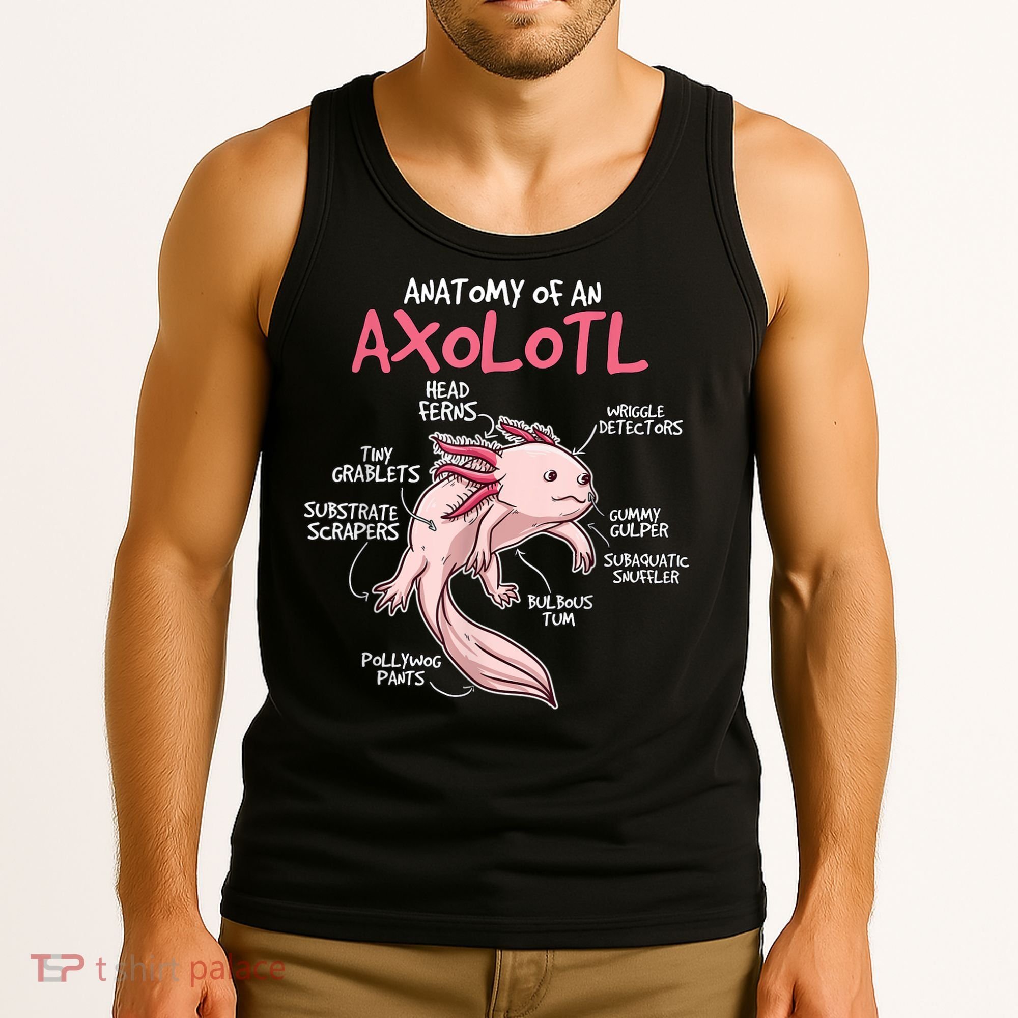 Axolotl Gift Axolotl Stuff Anatomy Of An Axolotl Tank Top