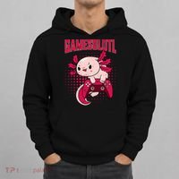 Axolotl Gamer Apparel Co. Gamer Axolotl Lover Cute Axolotl Gaming Retro Video Gamer Hoodie thumb 0