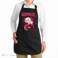 Axolotl Gamer Apparel Co. Gamer Axolotl Lover Cute Axolotl Gaming Retro Video Gamer Apron thumb 2