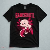 Axolotl Gamer Apparel Co. Gamer Axolotl Lover Cute Axolotl Gaming Retro Video Gamer T-Shirt thumb 5