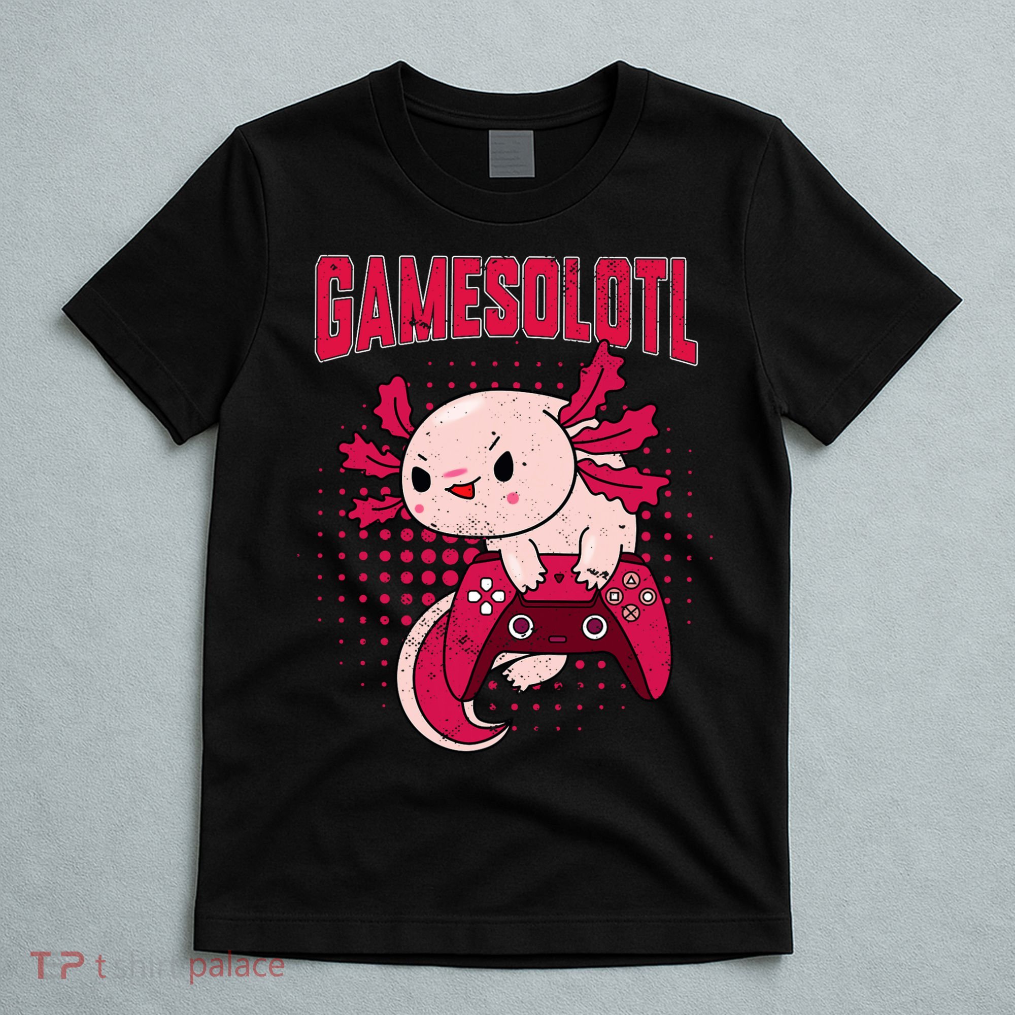 Axolotl Gamer Apparel Co. Gamer Axolotl Lover Cute Axolotl Gaming Retro Video Gamer T-Shirt