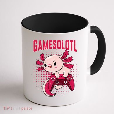 Axolotl Gamer Apparel Co. Gamer Axolotl Lover Cute Axolotl Gaming Retro Video Gamer Coffee Mug back