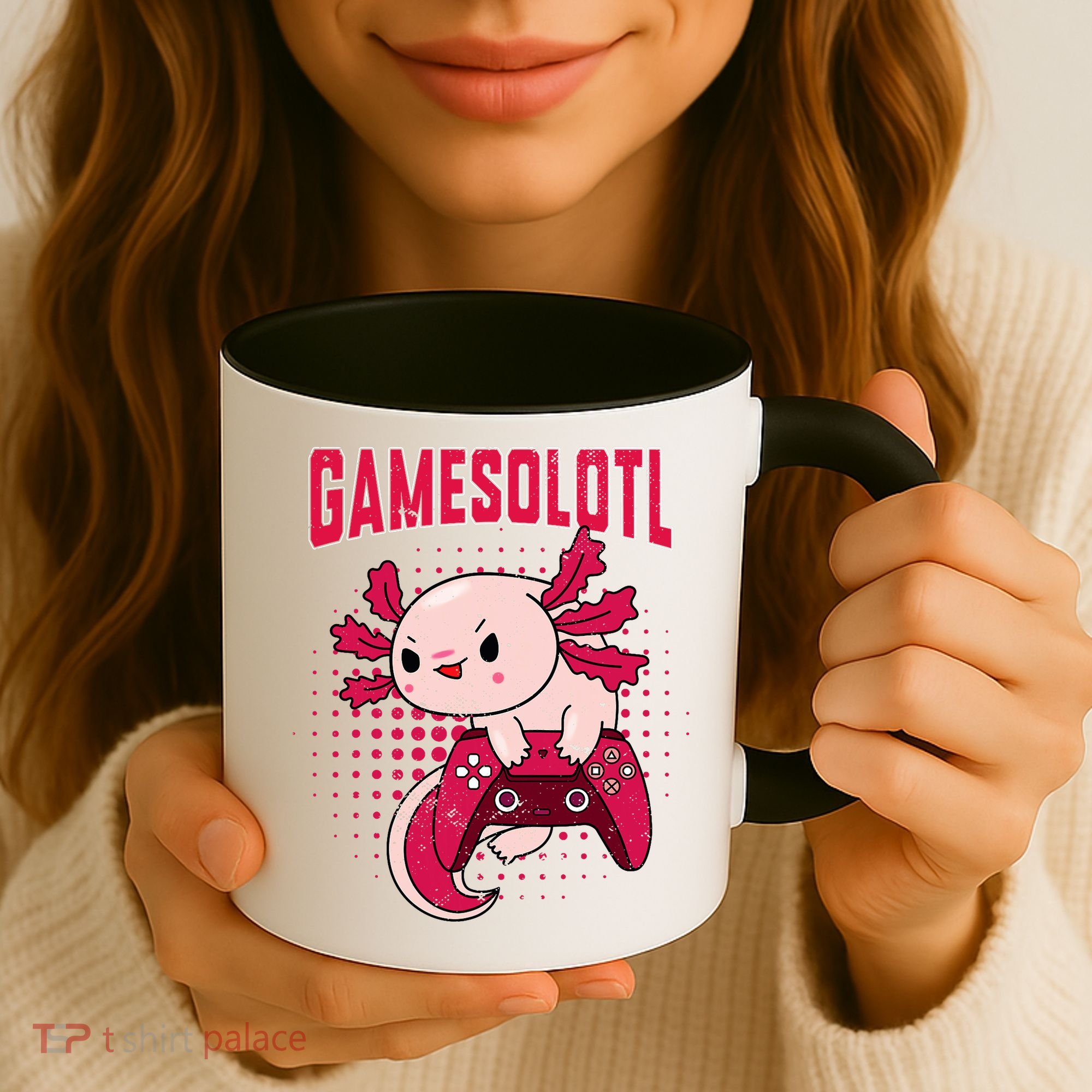 Axolotl Gamer Apparel Co. Gamer Axolotl Lover Cute Axolotl Gaming Retro Video Gamer Coffee Mug