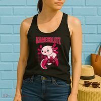 Axolotl Gamer Apparel Co. Gamer Axolotl Lover Cute Axolotl Gaming Retro Video Gamer Women's Tank Top thumb 2