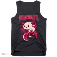 Axolotl Gamer Apparel Co. Gamer Axolotl Lover Cute Axolotl Gaming Retro Video Gamer Tank Top thumb 0
