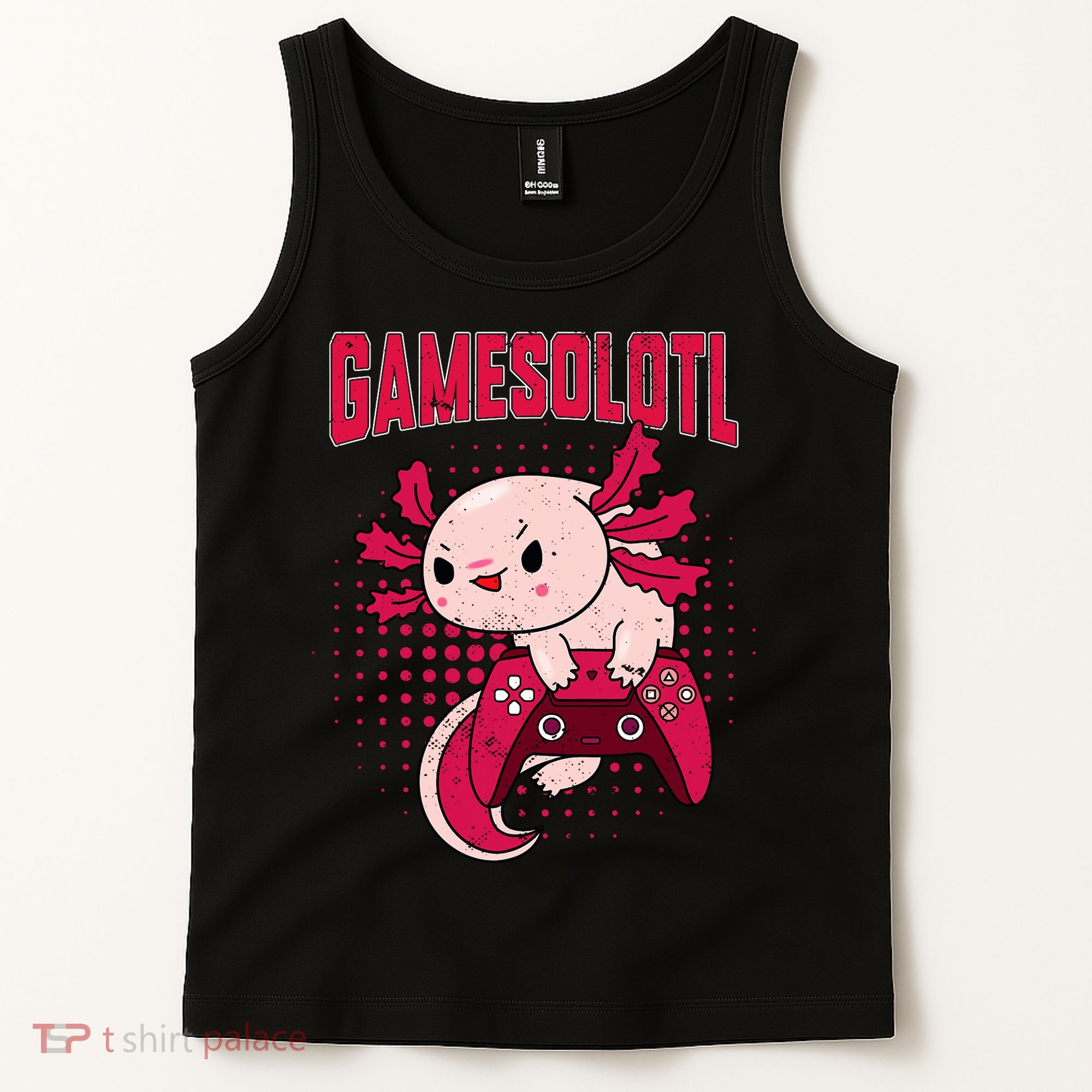 Axolotl Gamer Apparel Co. Gamer Axolotl Lover Cute Axolotl Gaming Retro Video Gamer Tank Top