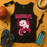Axolotl Gamer Apparel Co. Gamer Axolotl Lover Cute Axolotl Gaming Retro Video Gamer Tank Top thumb 4