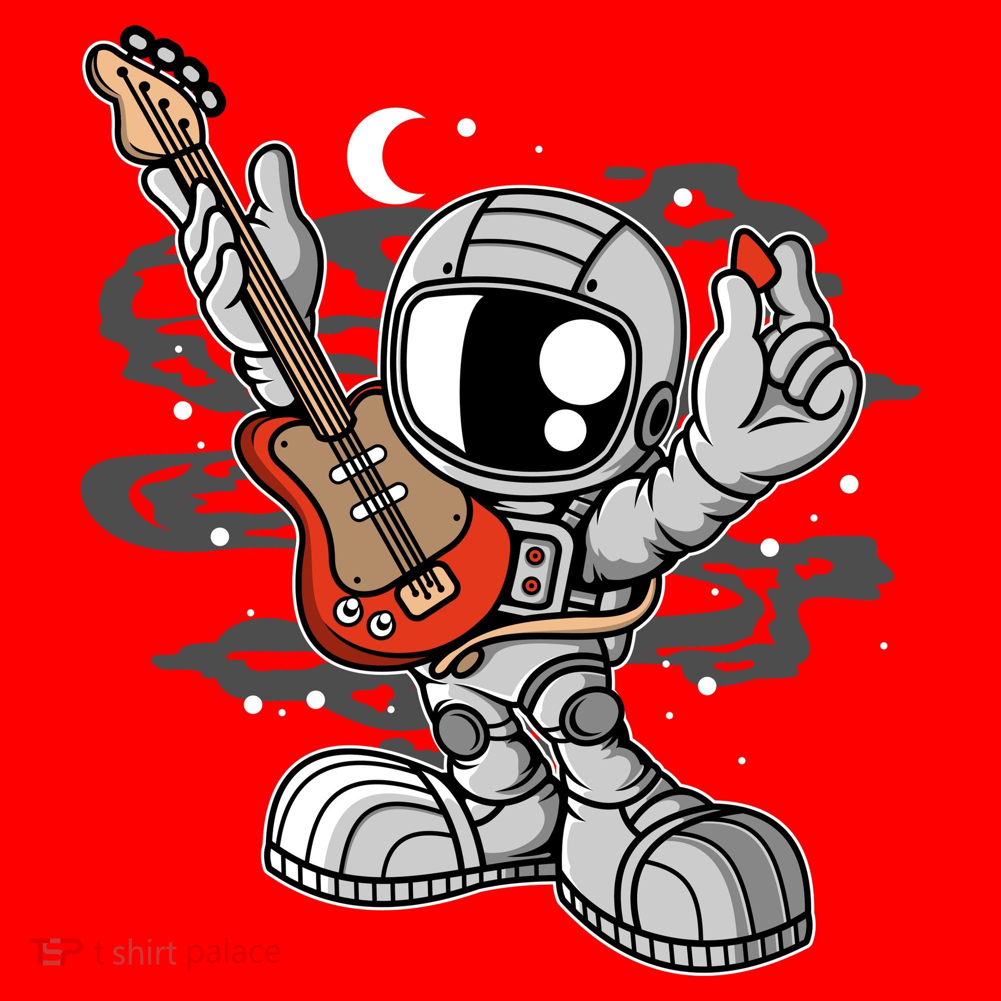 Astronaut Guitar Santa Hat