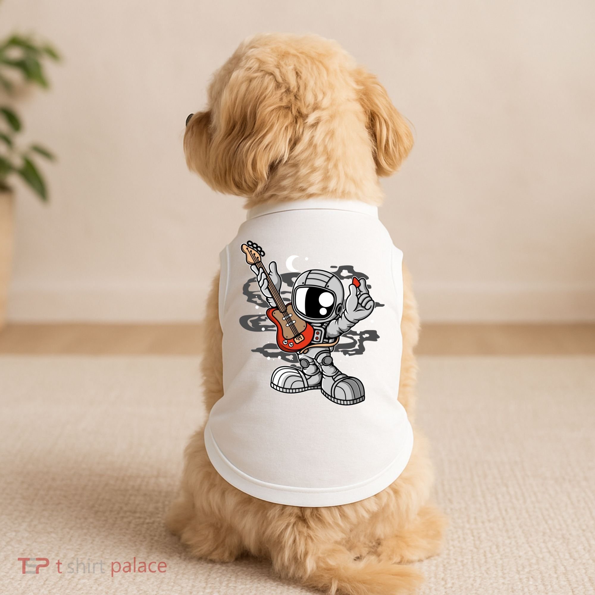 Astronaut Guitar Doggie Tank