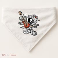 Astronaut Guitar USA-Made Doggie Bandana thumb 0