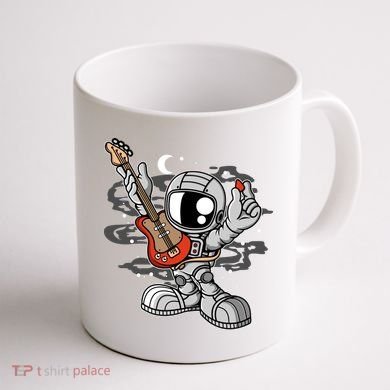 Astronaut Guitar Coffee Mug back