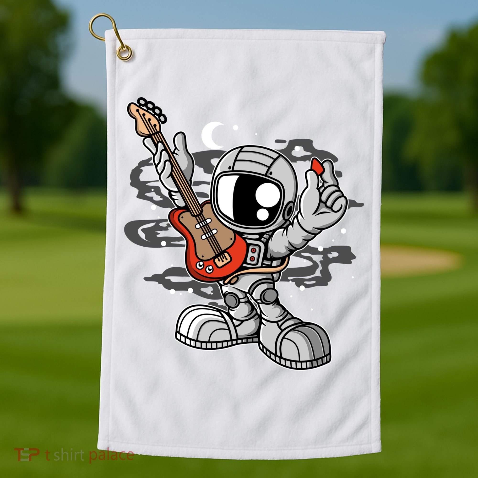 Astronaut Guitar Golf Towel