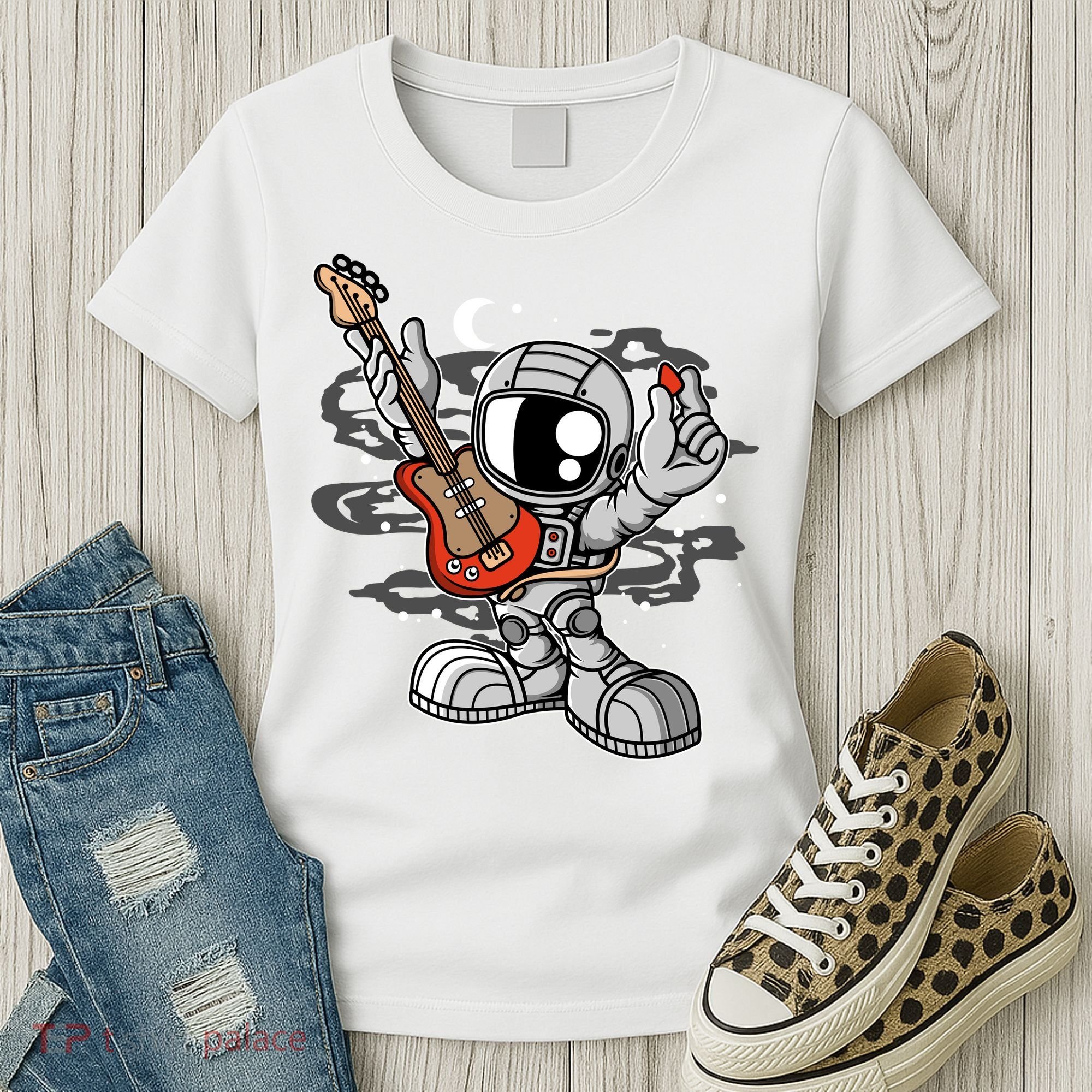 Astronaut Guitar Women's T-Shirt