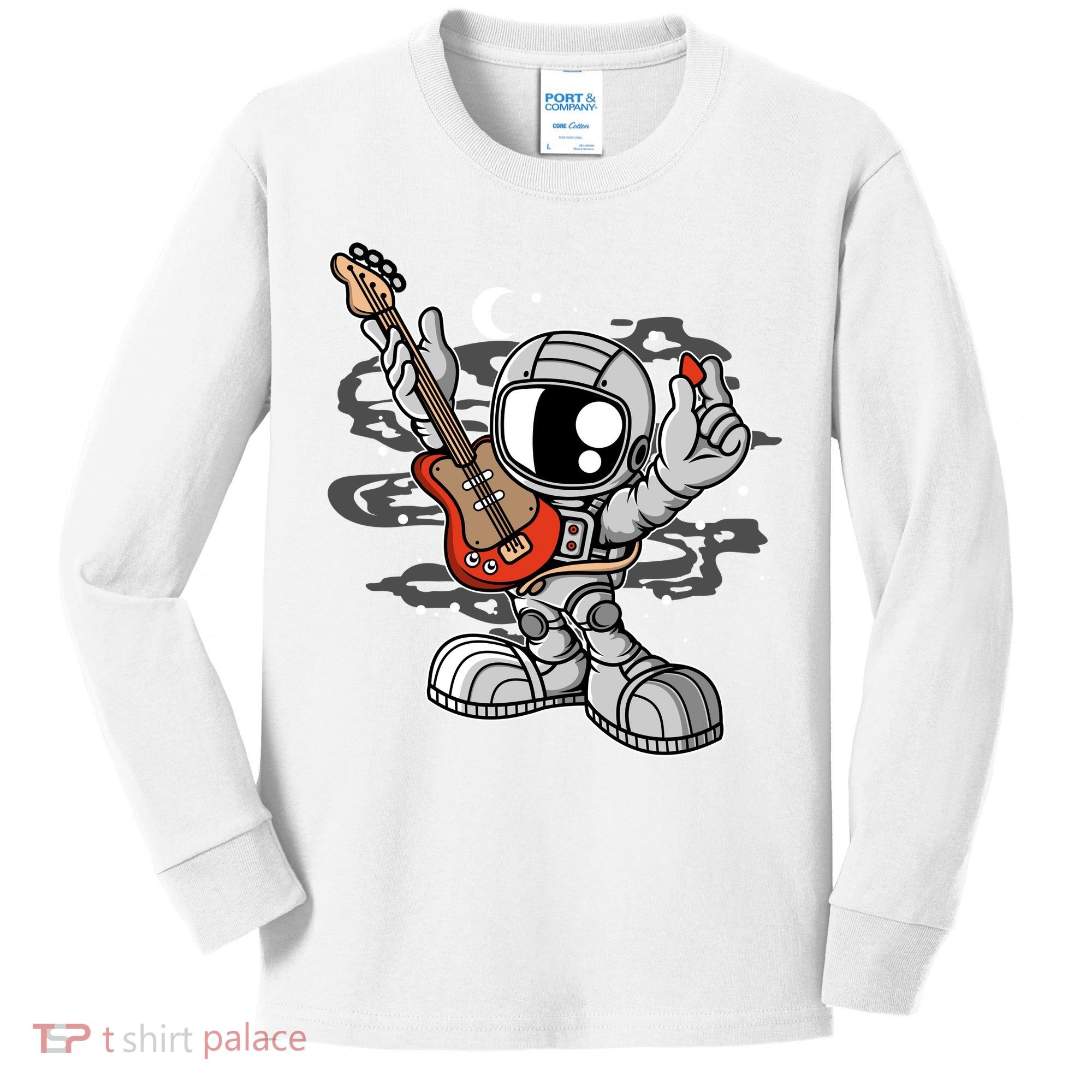 Astronaut Guitar Kids Long Sleeve Shirt
