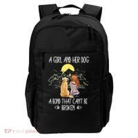 A Girl And Her Dog A Bond That Can't Be Broken Backpack thumb 0