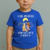 A Girl And Her Dog A Bond That Can't Be Broken Toddler T-Shirt thumb 2