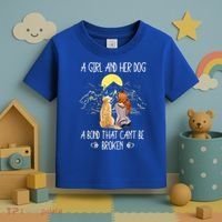 A Girl And Her Dog A Bond That Can't Be Broken Toddler T-Shirt thumb 3
