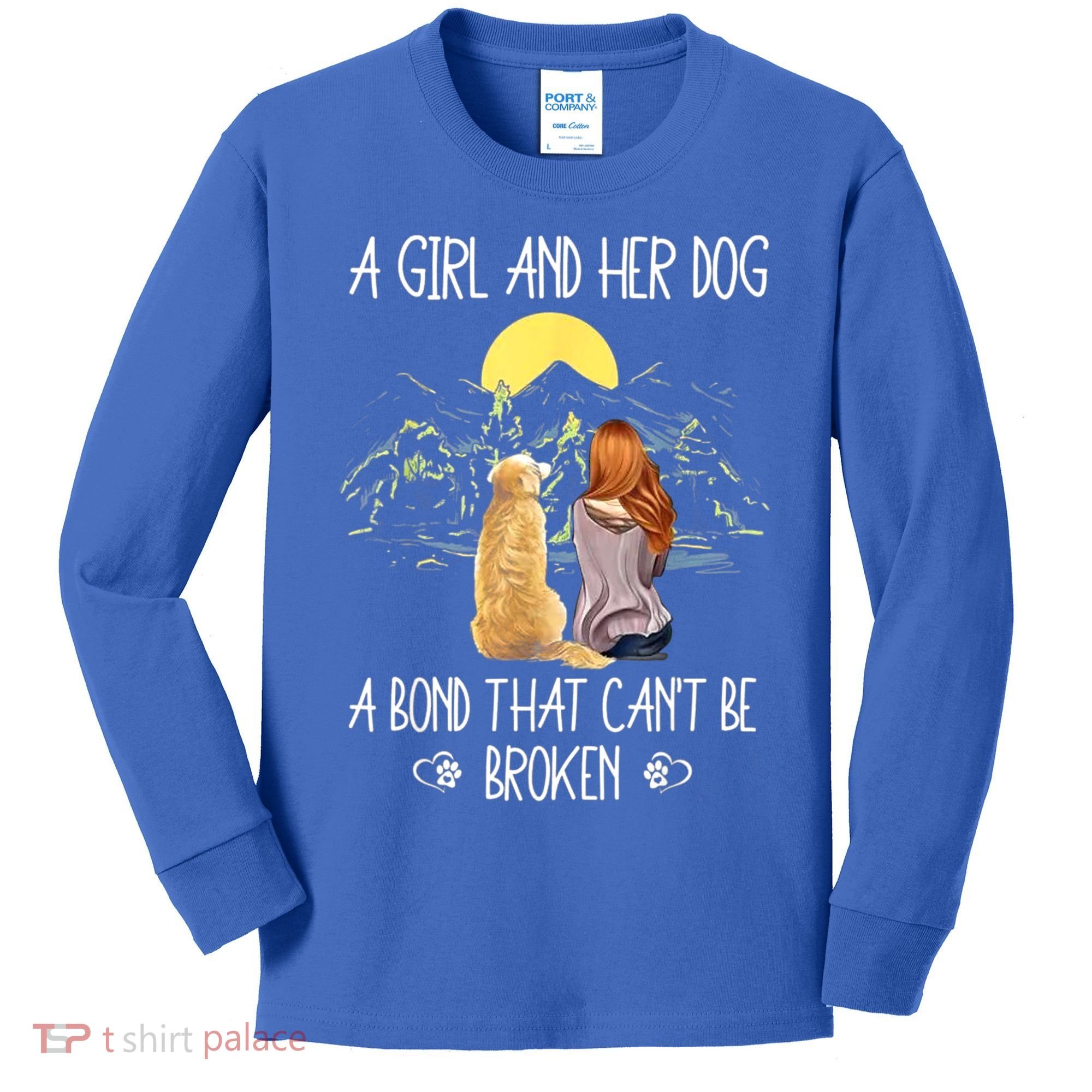 A Girl And Her Dog A Bond That Can't Be Broken Kids Long Sleeve Shirt