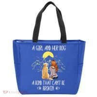 A Girl And Her Dog A Bond That Can't Be Broken Tote Bag thumb 0