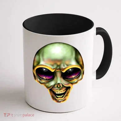 Alien Grin Coffee Mug back