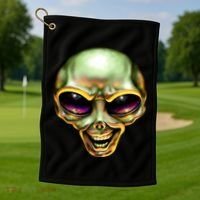 Alien Grin Golf Towel thumb 1
