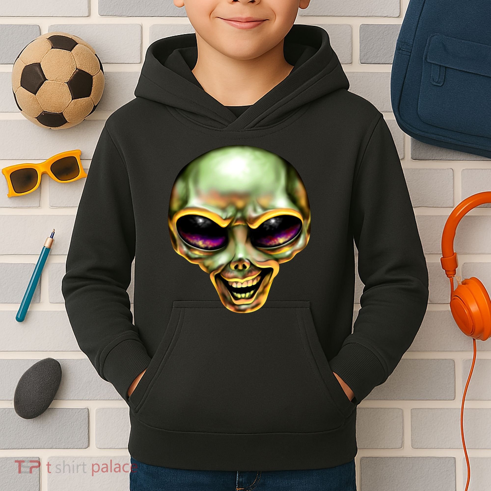 Alien Grin Kids Hoodie