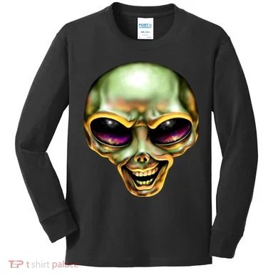 Alien Grin Kids Long Sleeve Shirt