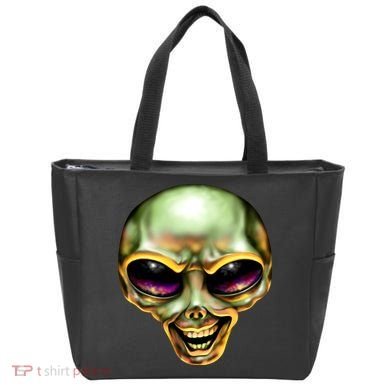 Alien Grin Tote Bag