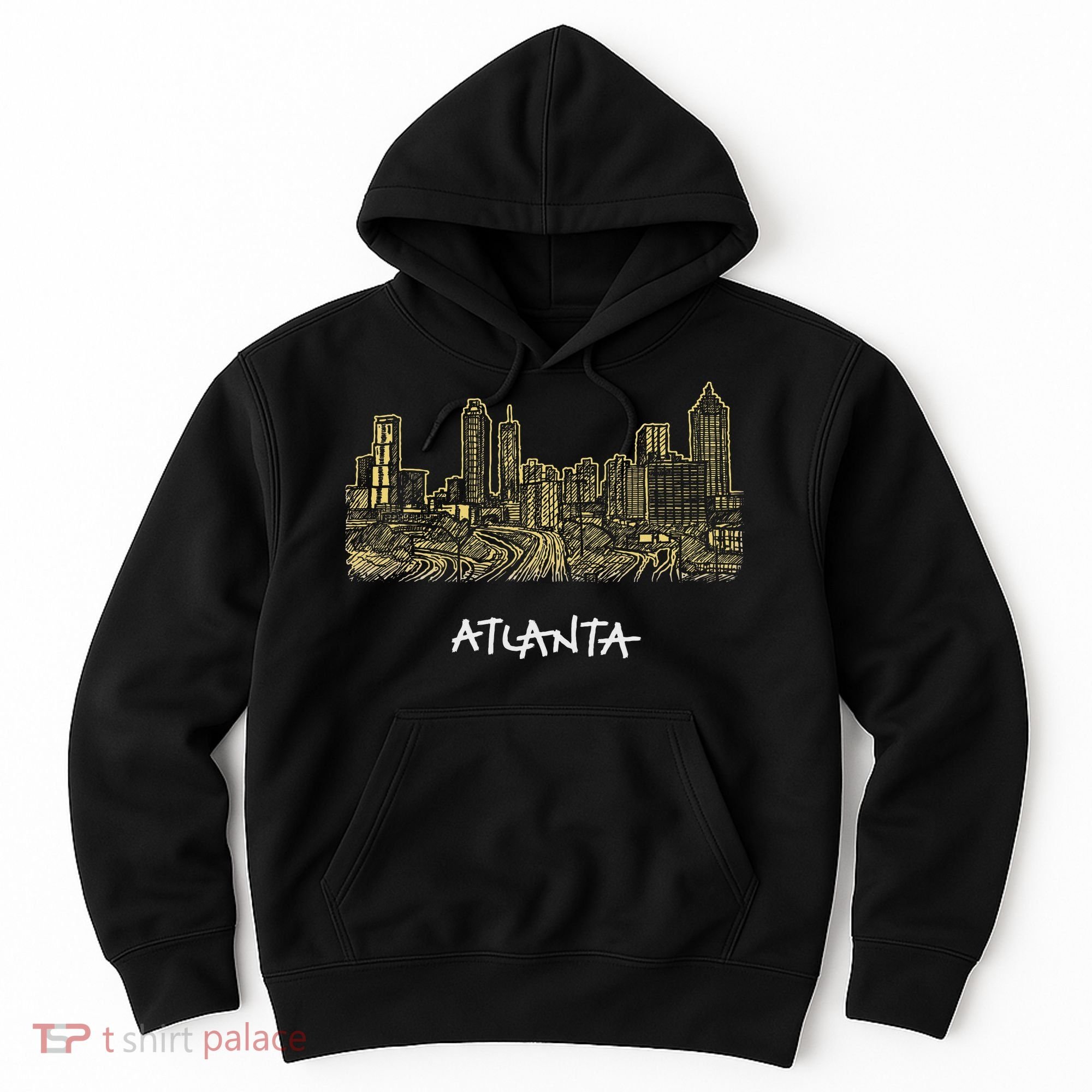 Atlanta Georgia Atl Peach State Skyline Panorama Hoodie