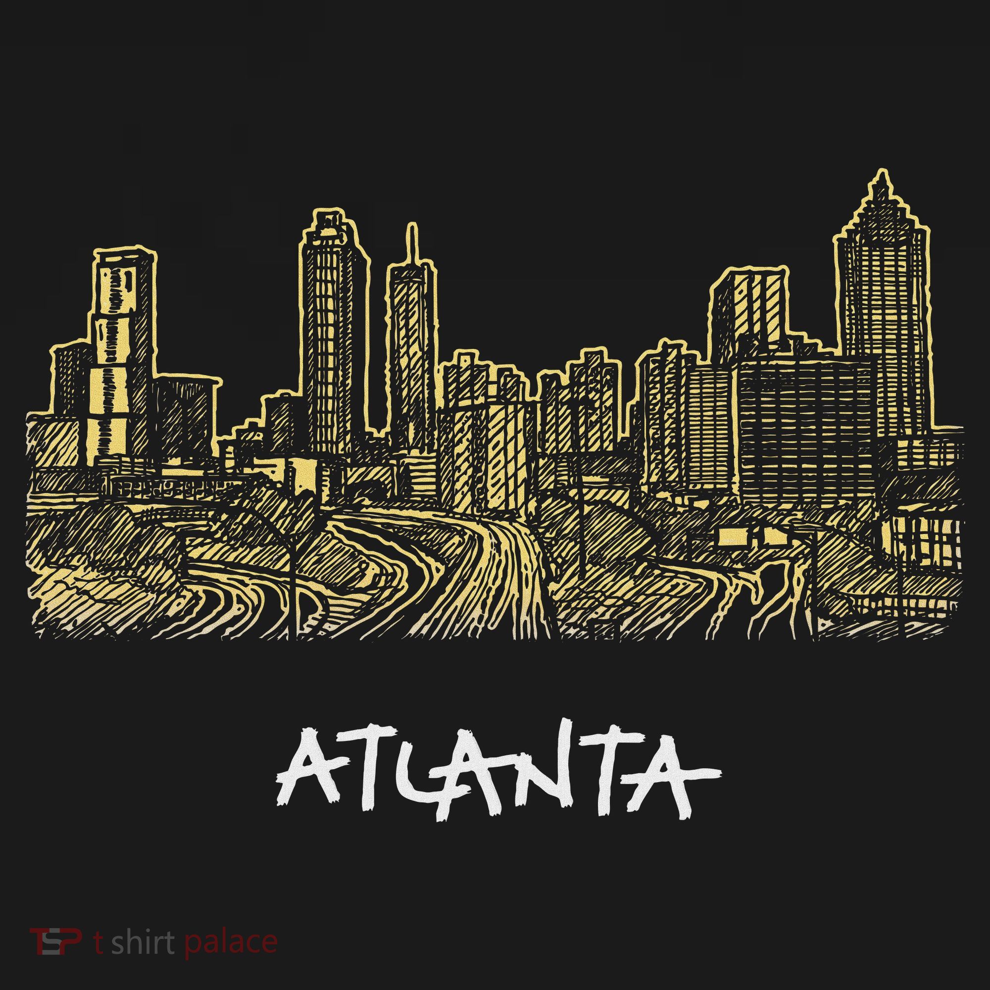 Atlanta Georgia Atl Peach State Skyline Panorama Women's Hoodie